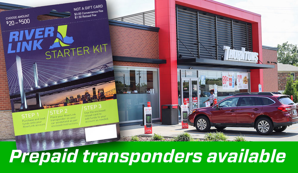 Prepaid transponders available at select Thorntons locations